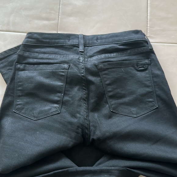 Juicy Couture size 25 black waxed jeans - Picture 2 of 5